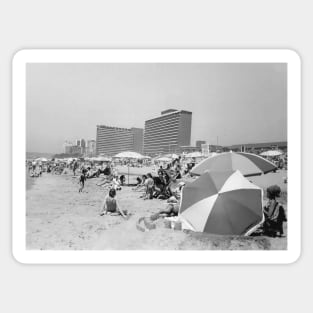 Vintage Beach Day at Durban Beach Sticker